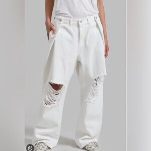 The Frankie Shop White Distressed Boyfriend Mercer Jeans
